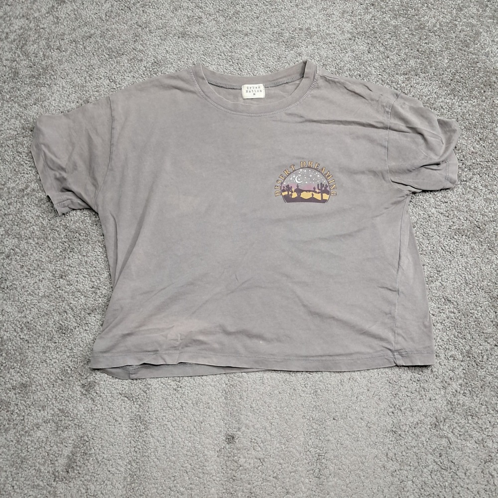 Urban Nation Desert Dreaming Grand Canyon Arizona Graphic Tee Grey Womens Medium